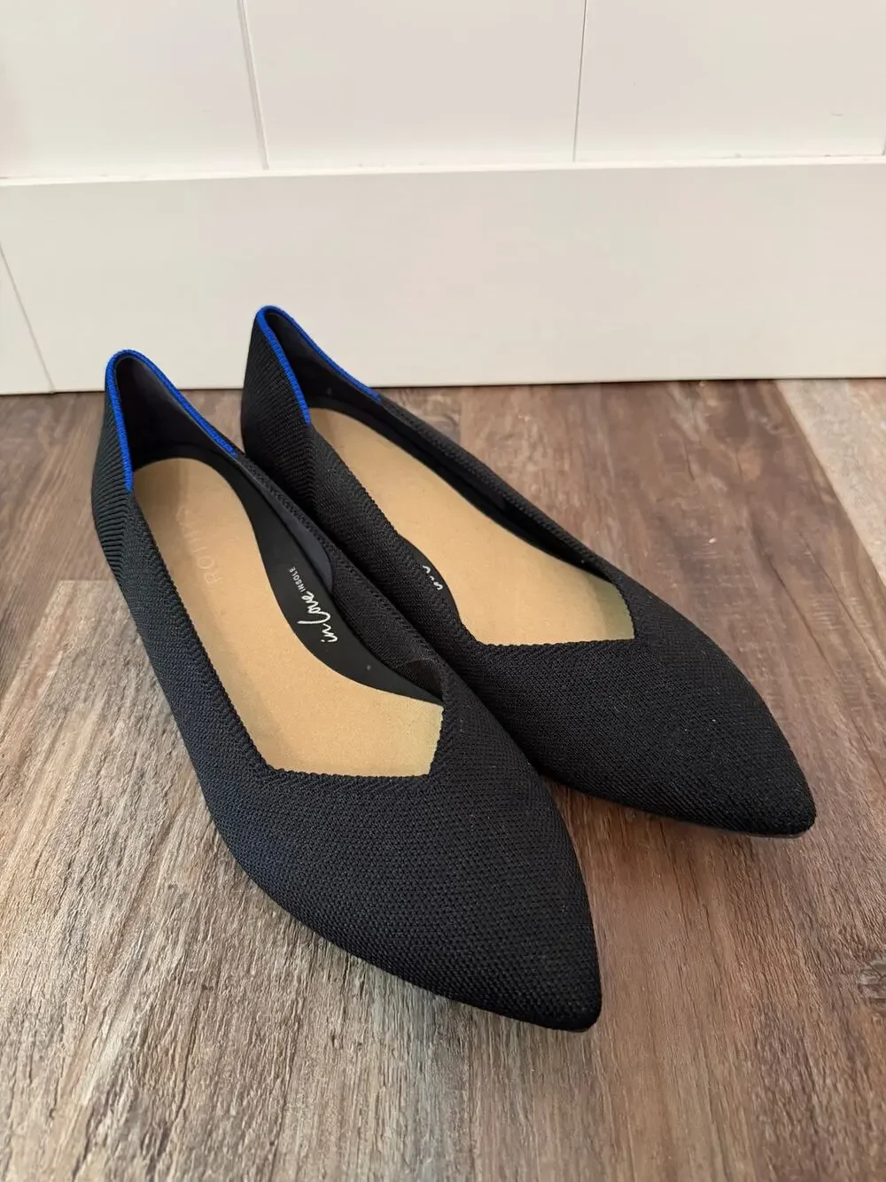 Rothy's High Point Heels Womens size 10 Black Slip On Block Classic Staple EUC